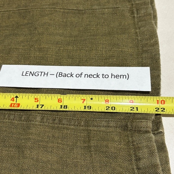 Lauren Ralph Lauren Women 100%  Linen Button Jacket Sz 14W Nature Beach Military - Picture 8 of 10